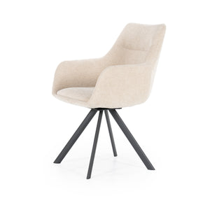 By-Boo Bliss eetkamerstoel met arm Taupe