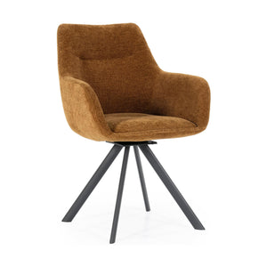 By-Boo Bliss eetkamerstoel met arm Mustard