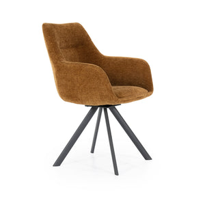 By-Boo Bliss eetkamerstoel met arm Mustard