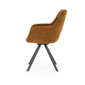 By-Boo Bliss eetkamerstoel met arm Mustard