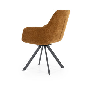 By-Boo Bliss eetkamerstoel met arm Mustard