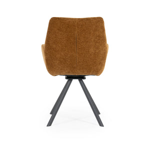 By-Boo Bliss eetkamerstoel met arm Mustard
