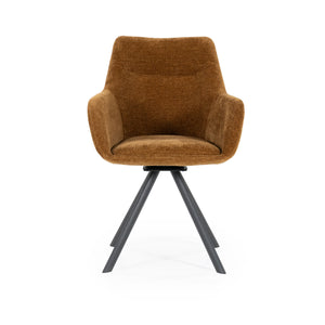 By-Boo Bliss eetkamerstoel met arm Mustard