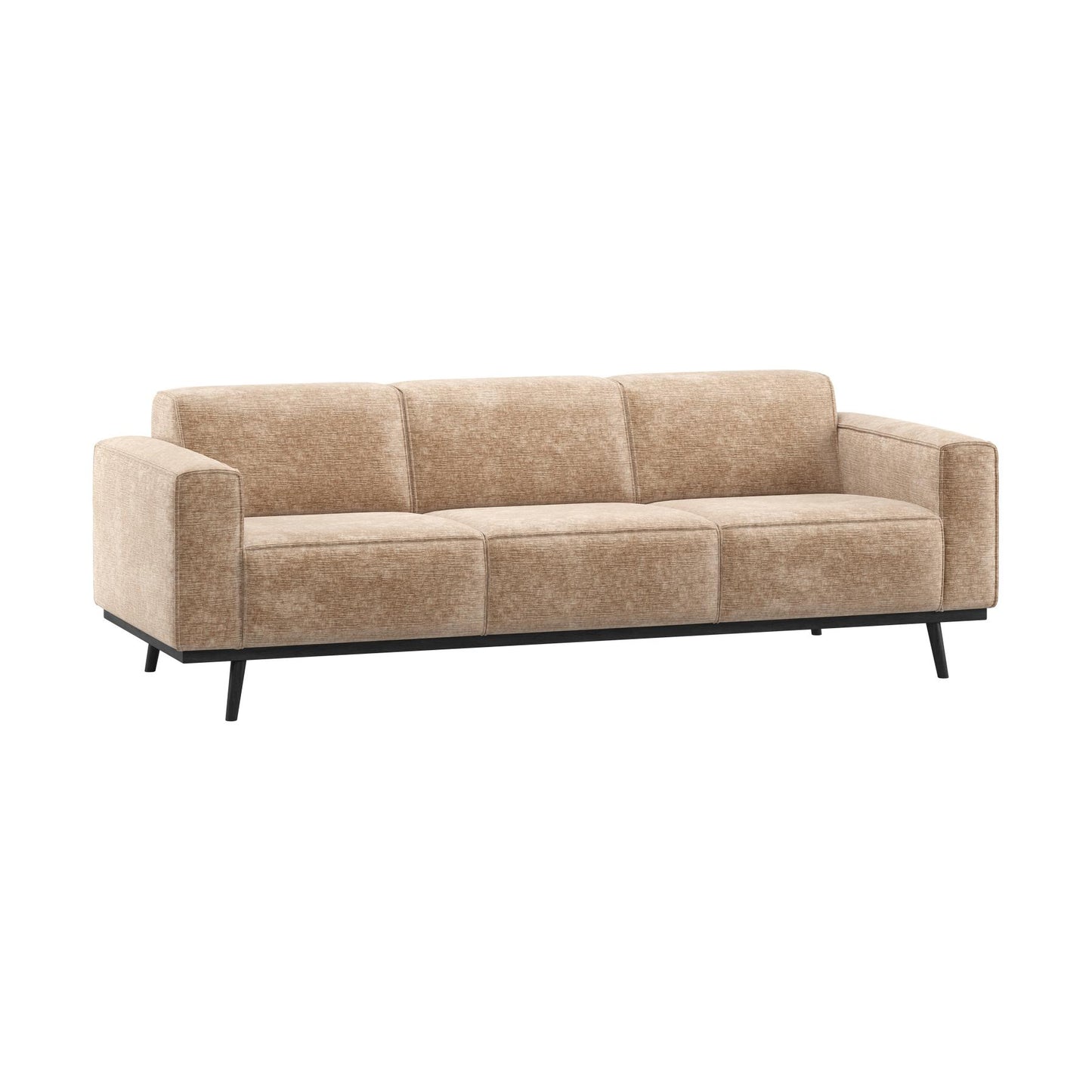 WOOOD Statement 3-zits bank Chenille Velvet Perzikroze
