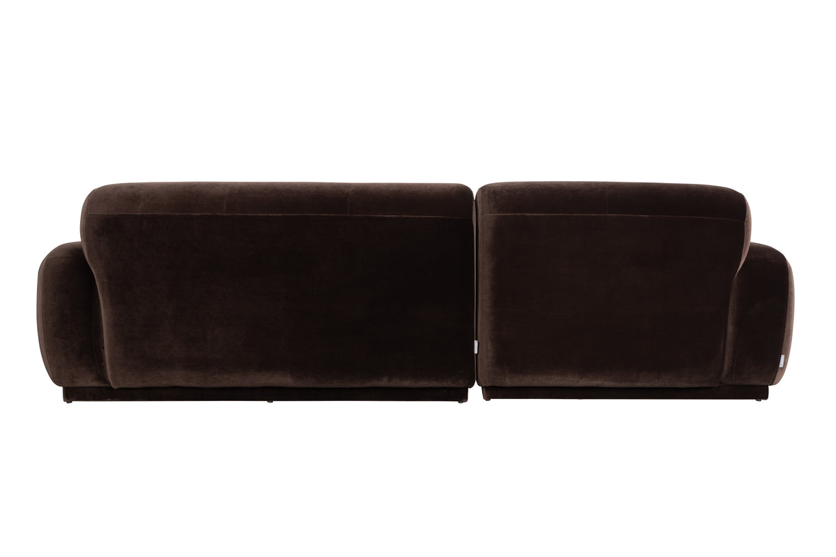 Zuiver Hazel 3,5-zitsbank Chaise Longue links Bruin