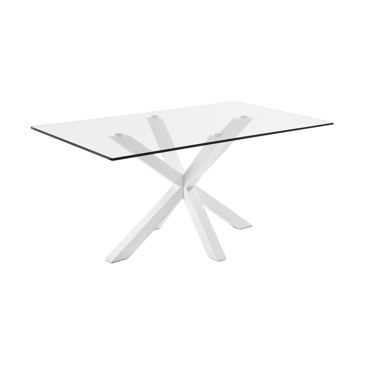 Kave Home Argo eettafel rechthoek 160x90 cm Clear/White