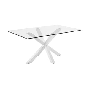 Kave Home Argo eettafel rechthoek 160x90 cm Clear/White