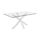 Kave Home Argo eettafel rechthoek 160x90 cm Clear/White