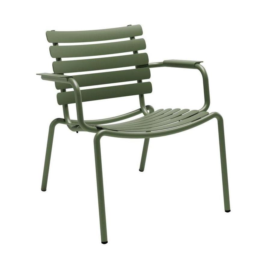 Houe Alua loungestoel met arm Olive Green