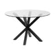 Kave Home Argo eettafel rond Ø119 Clear/Black