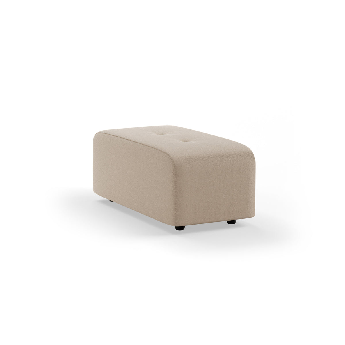 HKliving Vint hocker small Knotted Beige