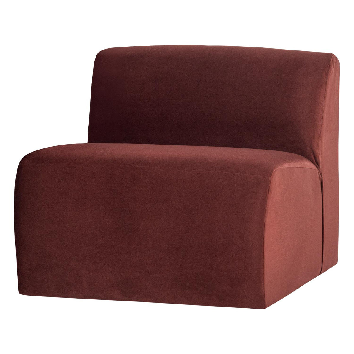WOOOD Mojo Base 1-zits bank velvet Kastanjebruin