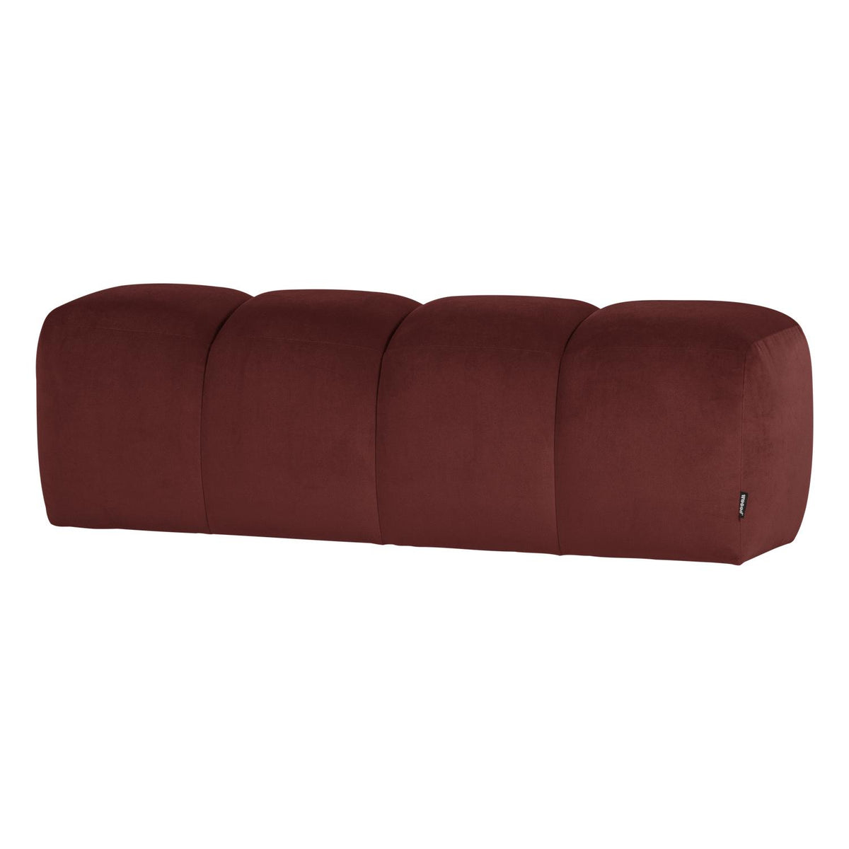 WOOOD Mojo eetbank 164 cm velvet Kastanjebruin