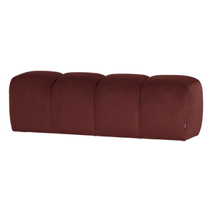 WOOOD Mojo eetbank 164 cm velvet Kastanjebruin