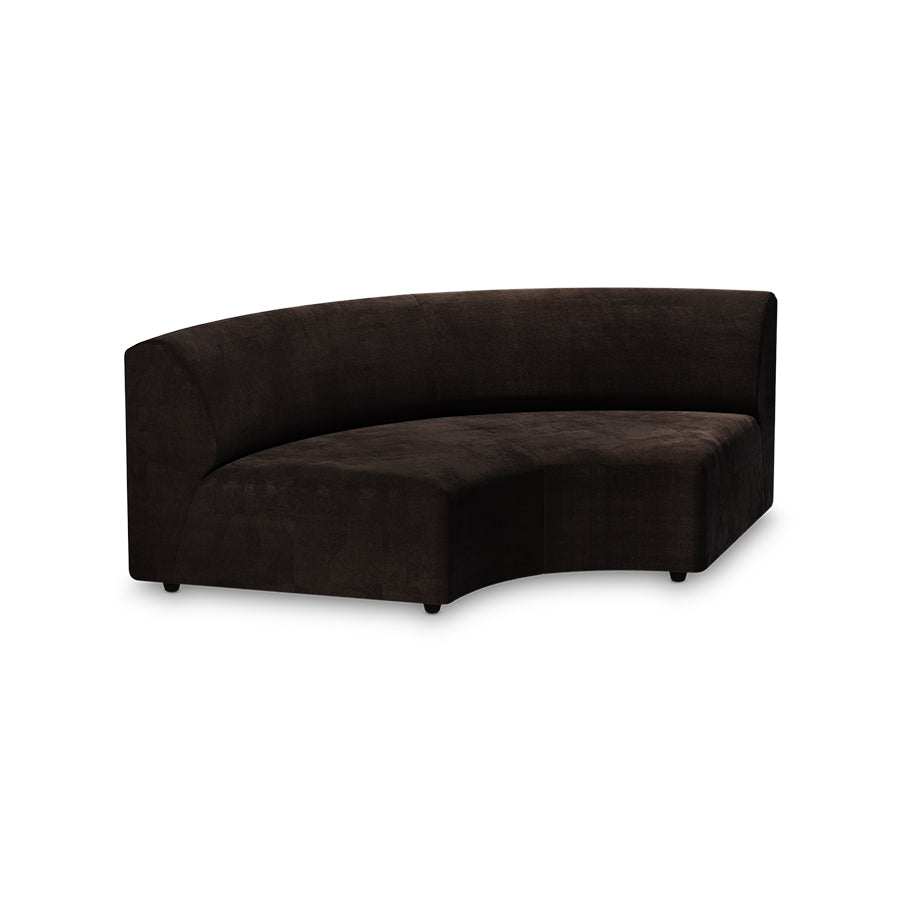 HKliving Jax bank round Royal Velvet Espresso