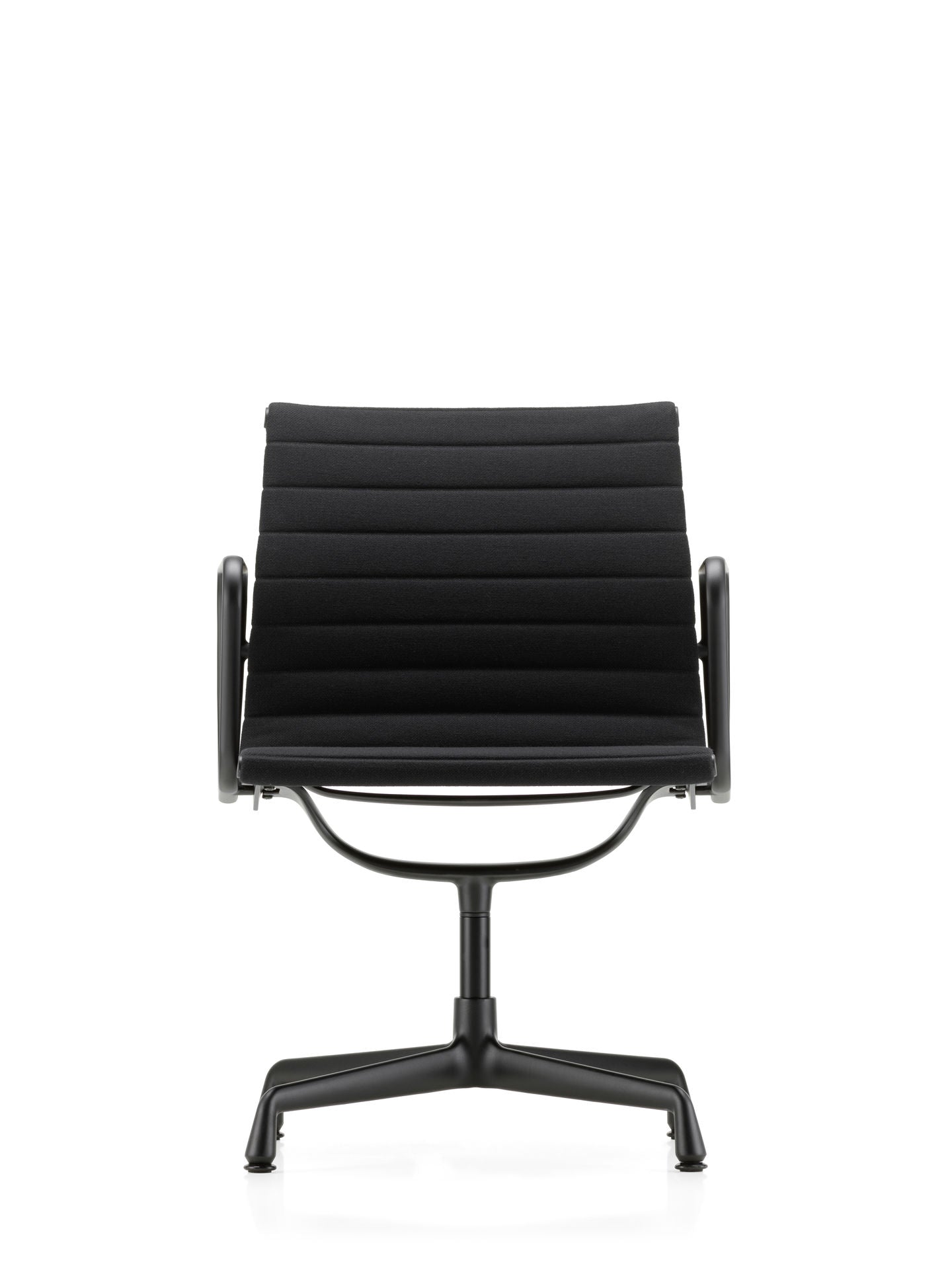 Vitra Eames Aluminium EA 108 bureaustoel Hopsak Nero poot aluminium black
