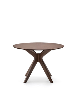 Kave Home Naanim eettafel rond Ø100 cm Donkerbruin