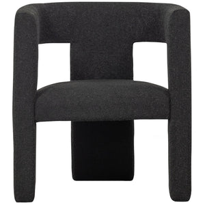 WOOOD Tiwa fauteuil bouclé Donkergrijs