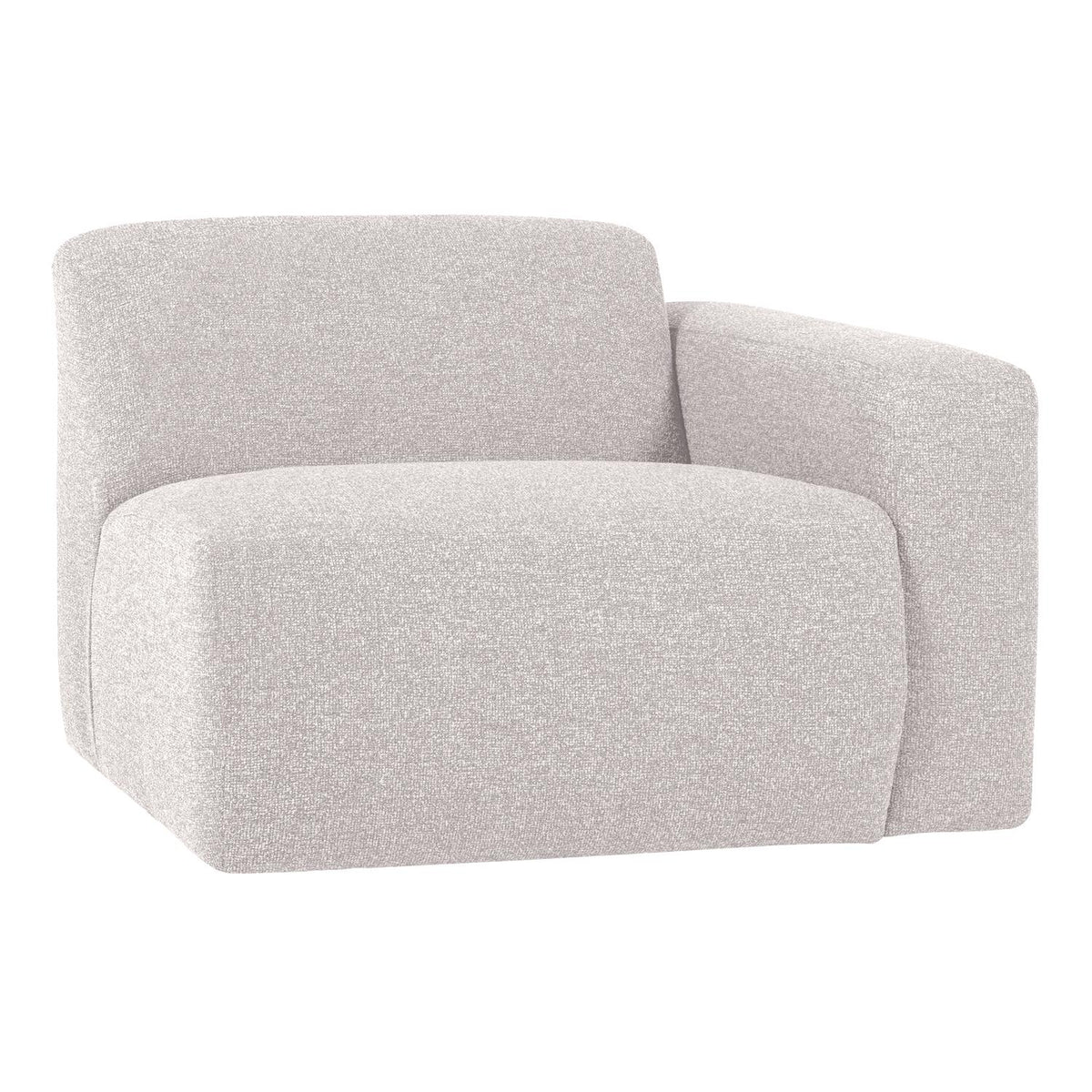 WOOOD Mojo Base 1-zits bank arm rechts bouclé Ecru