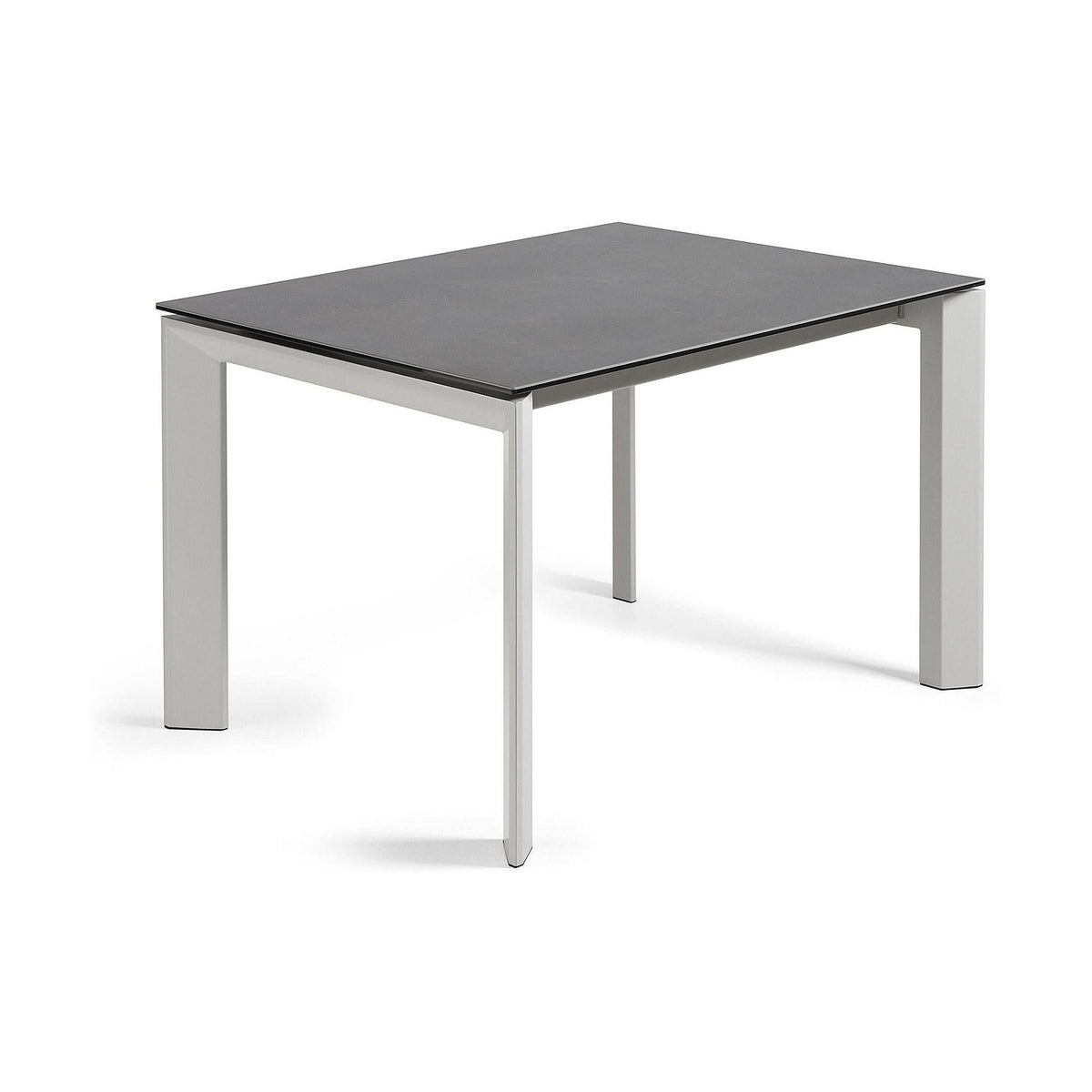 Kave Home Axis eettafel uitschuifbaar 120/180x80 cm Grijs/Wit
