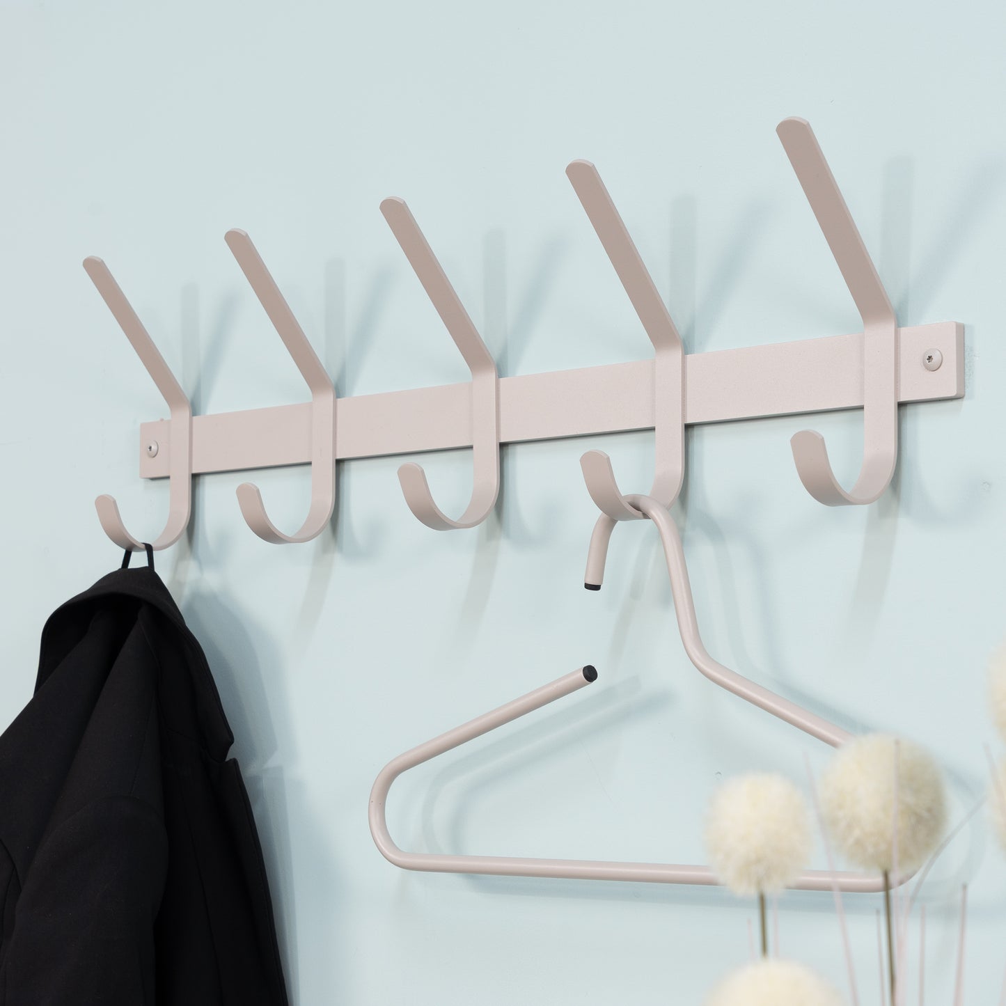 Spinder Design Dexter 5 wandkapstok Silky Taupe