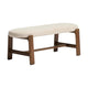 Kave Home Granite eetkamerbank chenille Beige/walnoot