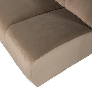 WOOOD Mojo 1,5-zits bank arm links velvet Khaki