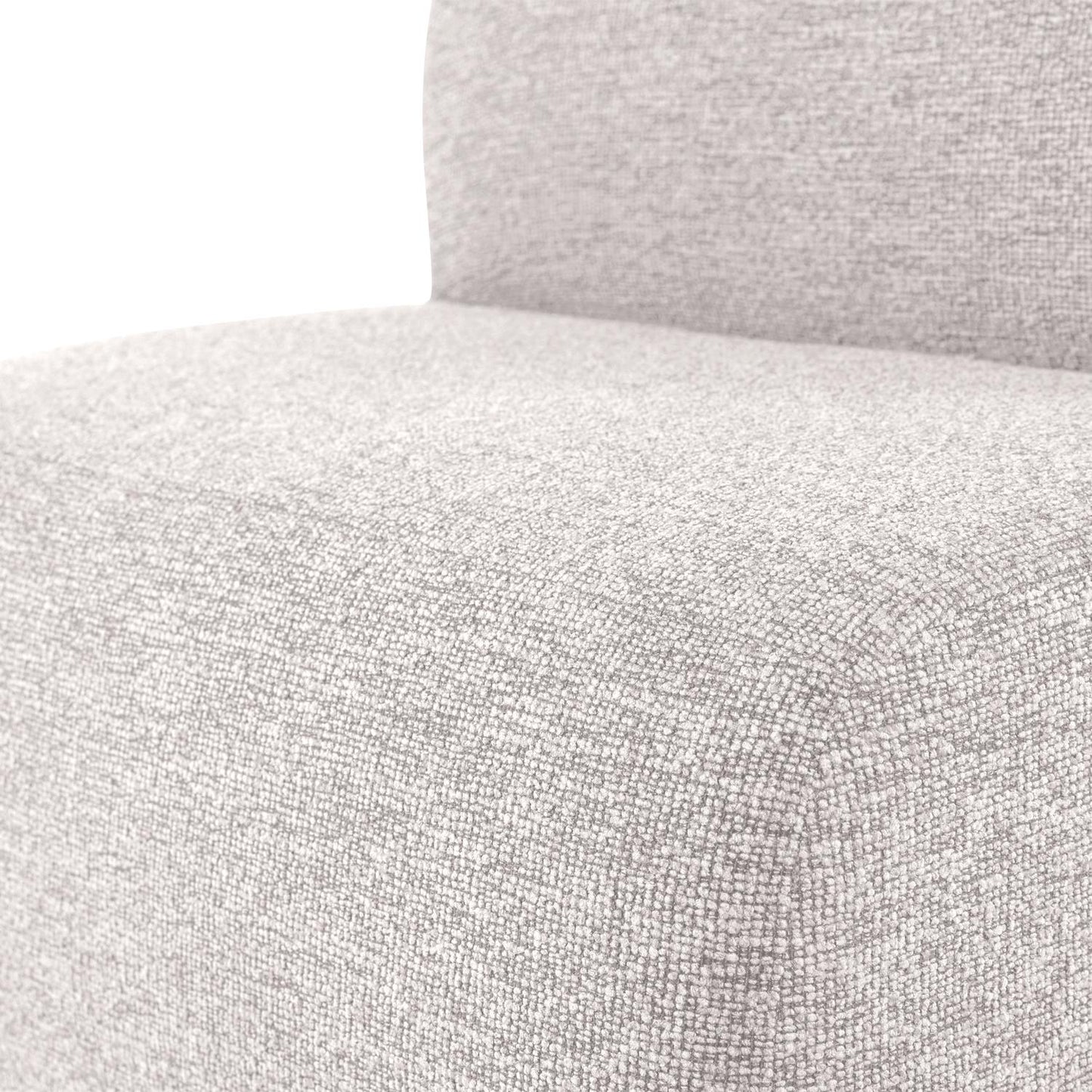 WOOOD Mojo Base eetkamerbank 84 cm met rugleuning bouclé Ecru