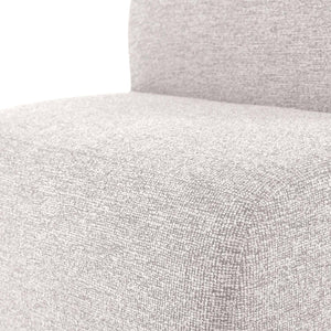 WOOOD Mojo Base eetkamerbank 84 cm met rugleuning bouclé Ecru