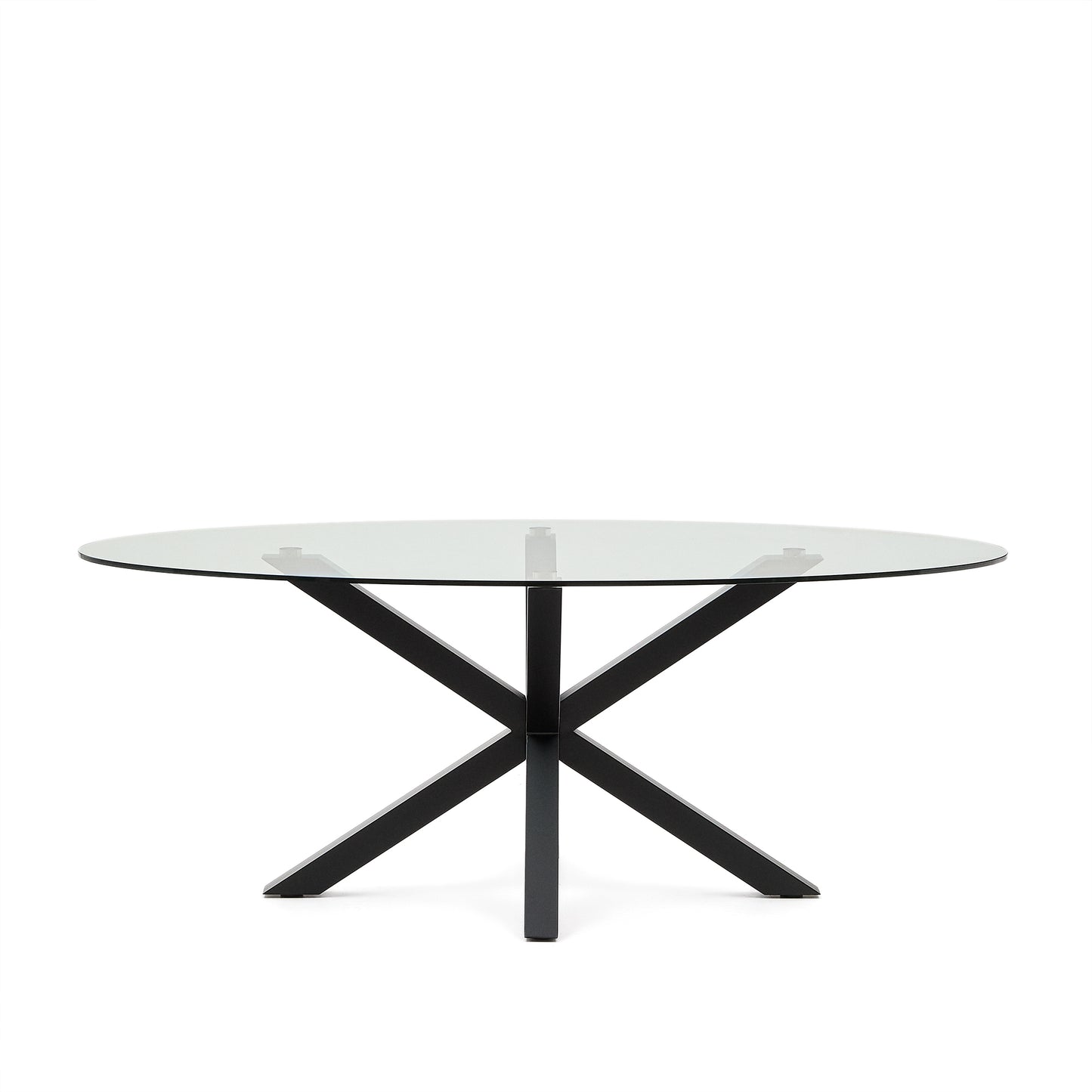 Kave Home Argo eettafel ovaal 200x100 cm Clear/Black