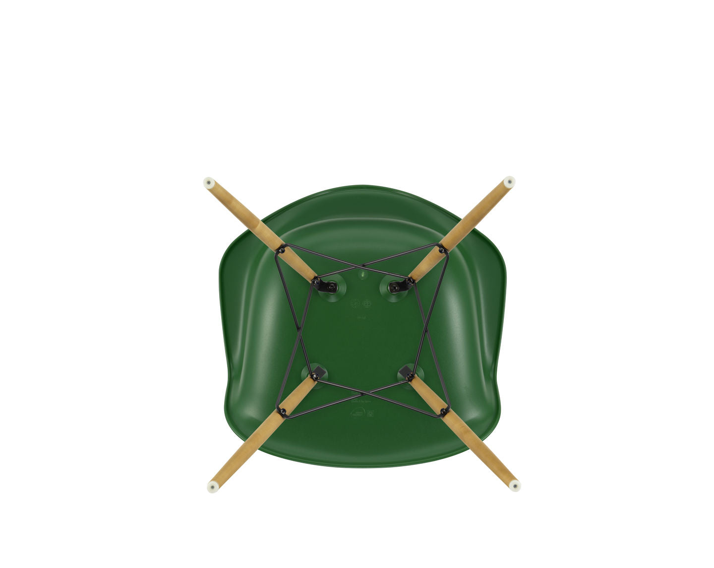 Vitra Eames DAW eetkamerstoel esdoorn emerald