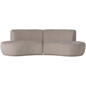 WOOOD Batavier 4-zits bank halfrond velvet Zand Melange