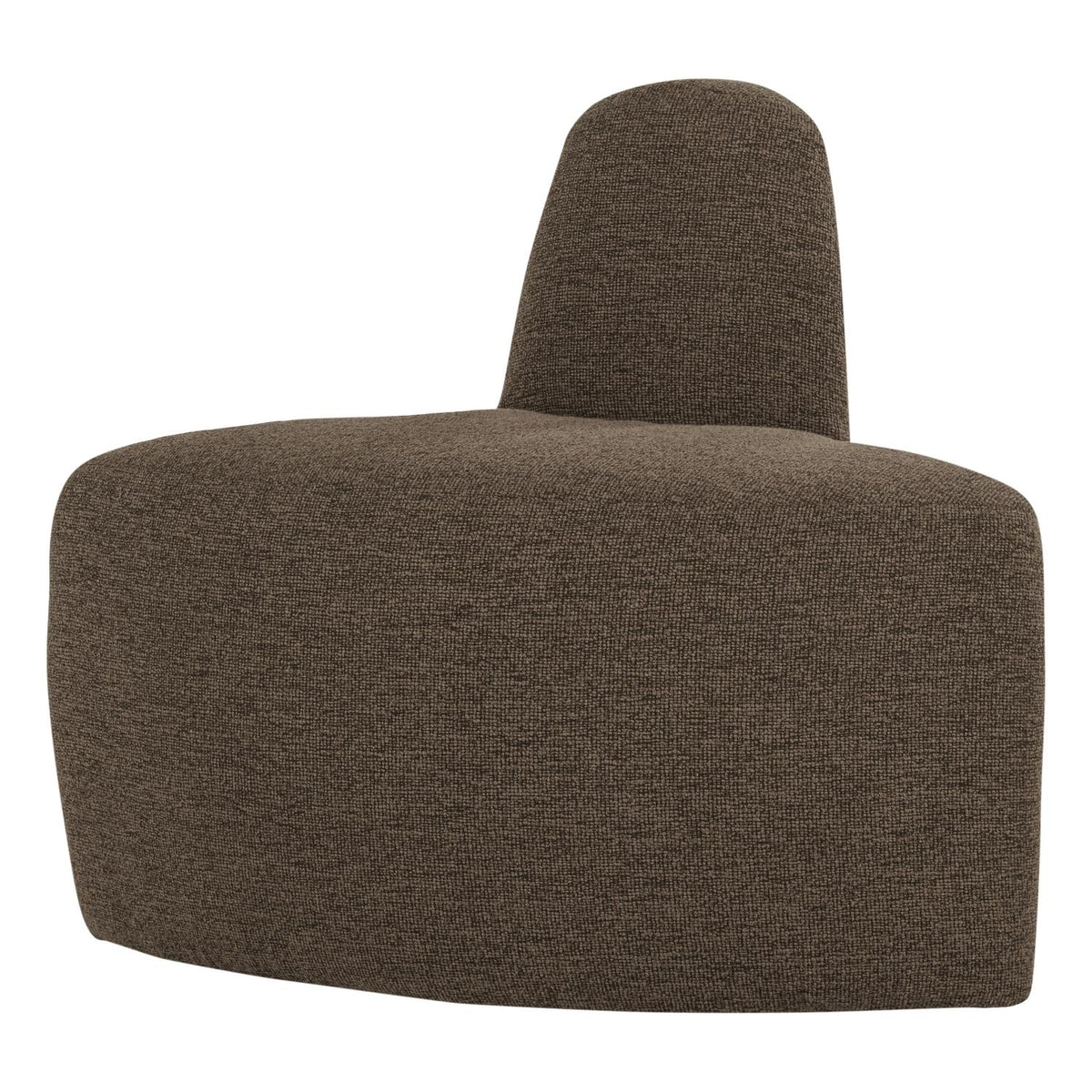 WOOOD Mojo Base eetbank hoek rond rugleuning bouclé Bruin