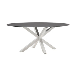 Kave Home Argo eettafel ovaal 200x100 cm Black/White