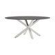 Kave Home Argo eettafel ovaal 200x100 cm Black/White