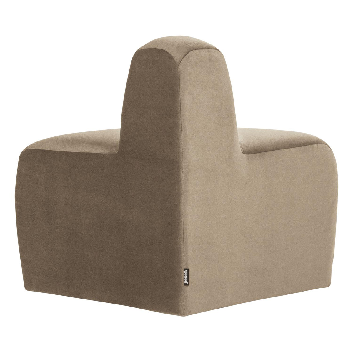 WOOOD Mojo Base eetbank hoek rond rugleuning velvet Khaki