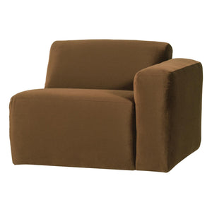 WOOOD Mojo Base 1-zits bank arm rechts velvet Honinggeel