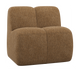WOOOD Mojo eetbank 84 cm met rugleuning Wollig Honinggeel