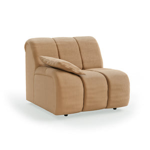HKliving Wave bank left low arm Corduroy Rib Brown