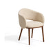 Kave Home Maina eetkamerstoel dik chenille Beige walnoot