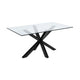 Kave Home Argo eettafel rechthoek 160x90 cm Clear/Black