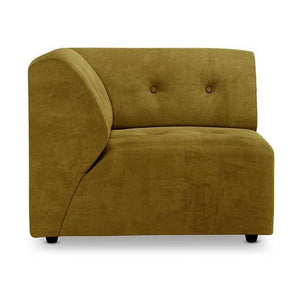 HKliving Vint bank left Royal Velvet Olive