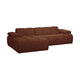 WOOOD Mojo chaise longue bank links bouclé Roestbruin Melange