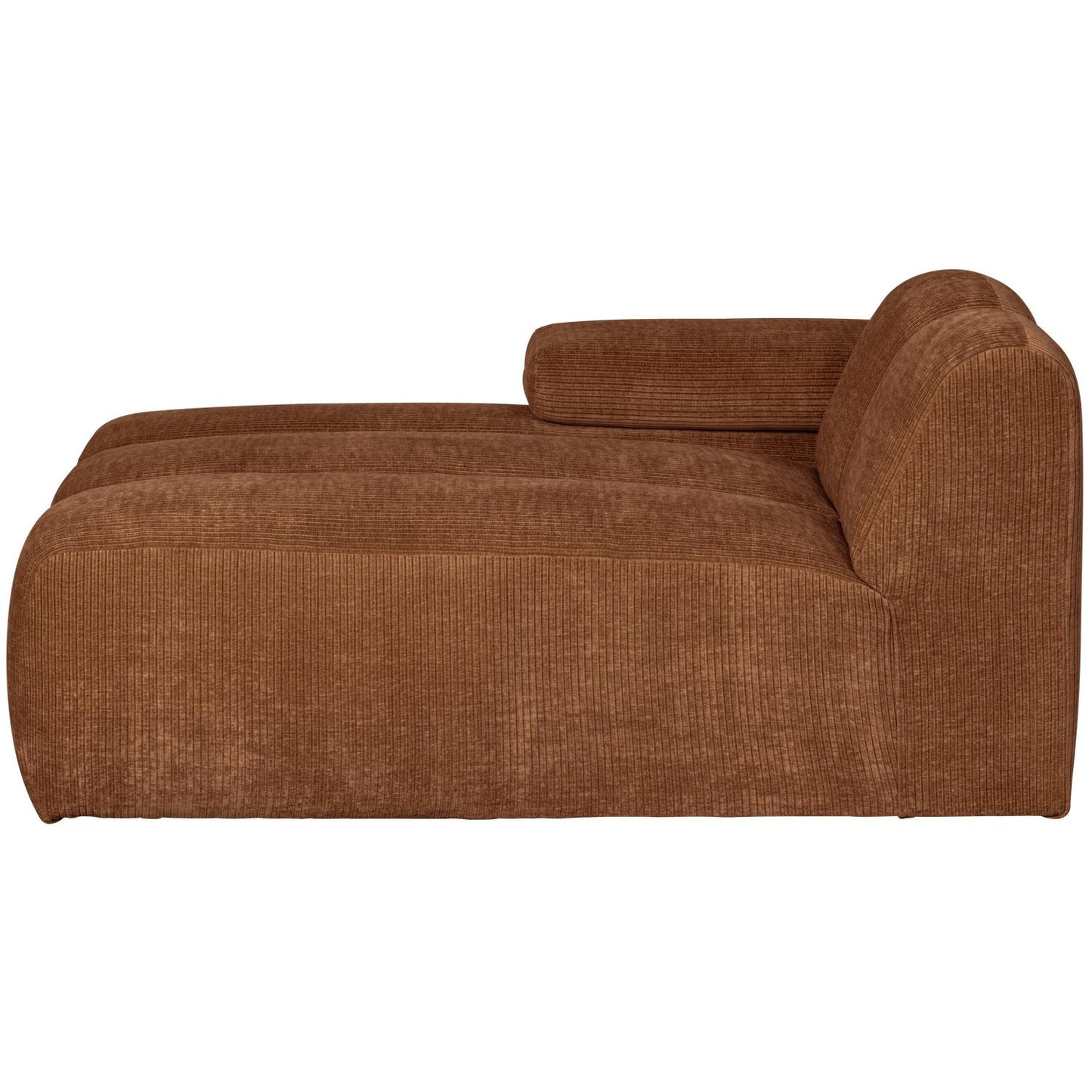 WOOOD Mojo chaise longue bank arm links ribstof Roestbruin