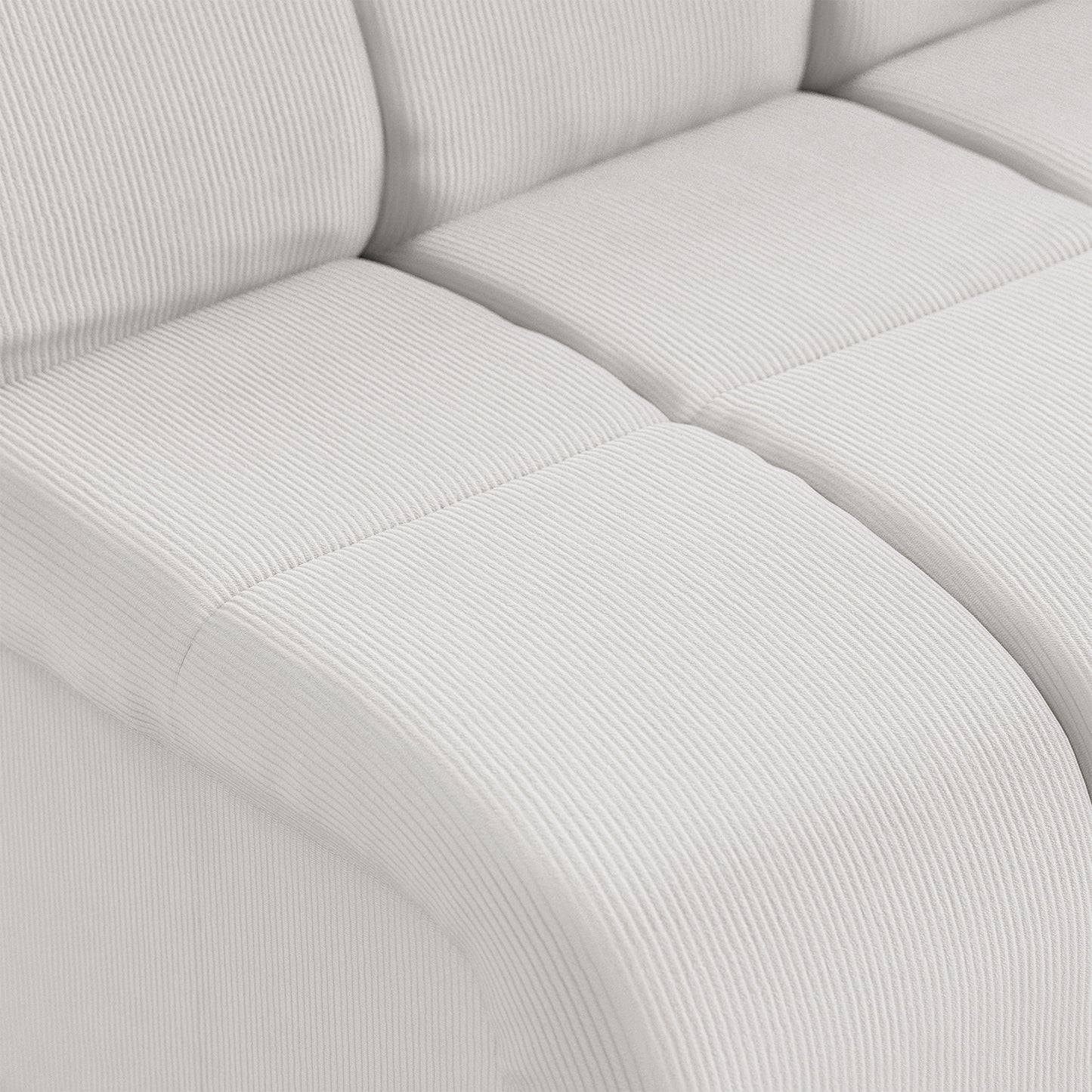 HKliving Wave bank middle Corduroy Rib Cream