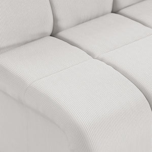 HKliving Wave bank middle Corduroy Rib Cream