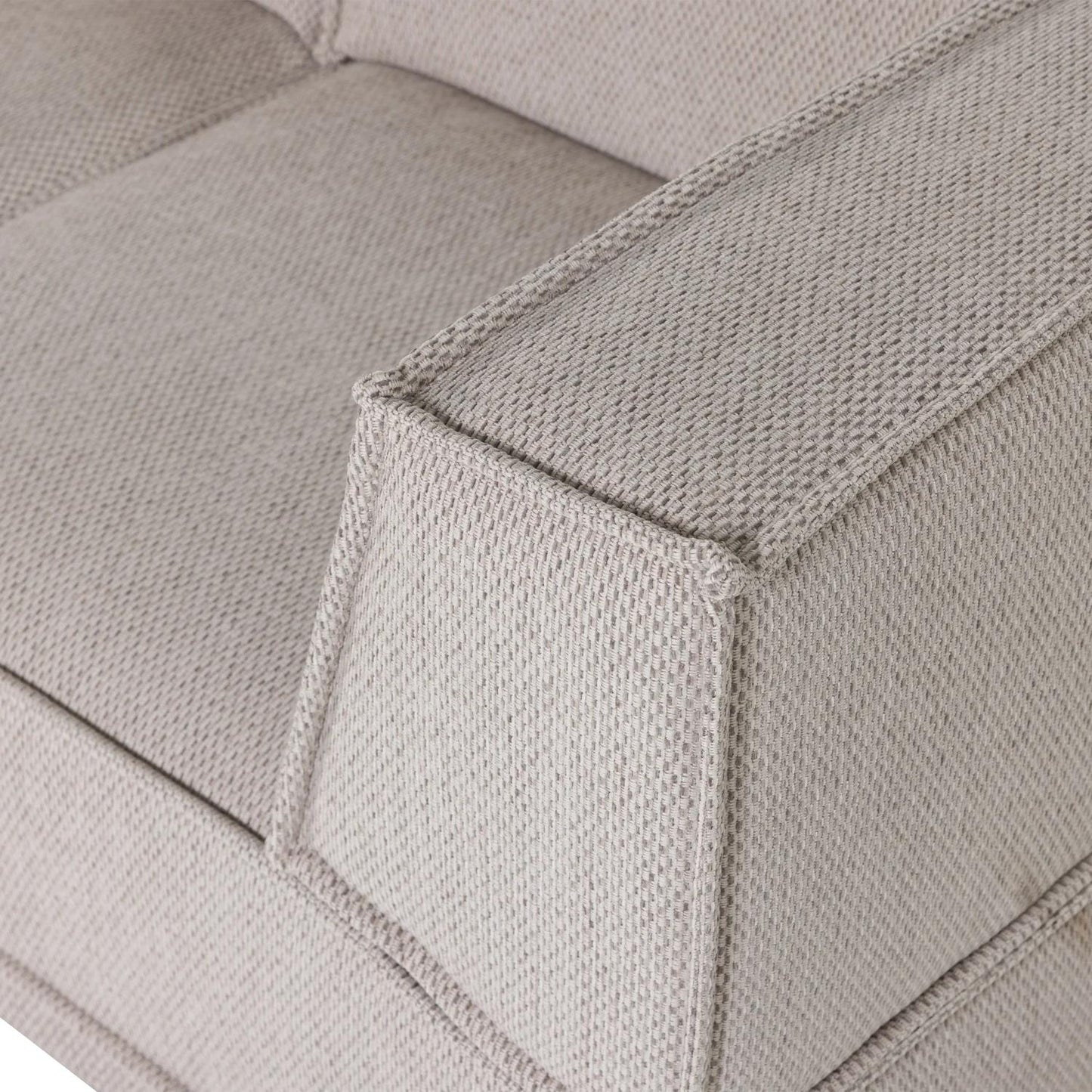 WOOOD Manu 3-zitsbank chaise longue links Naturel