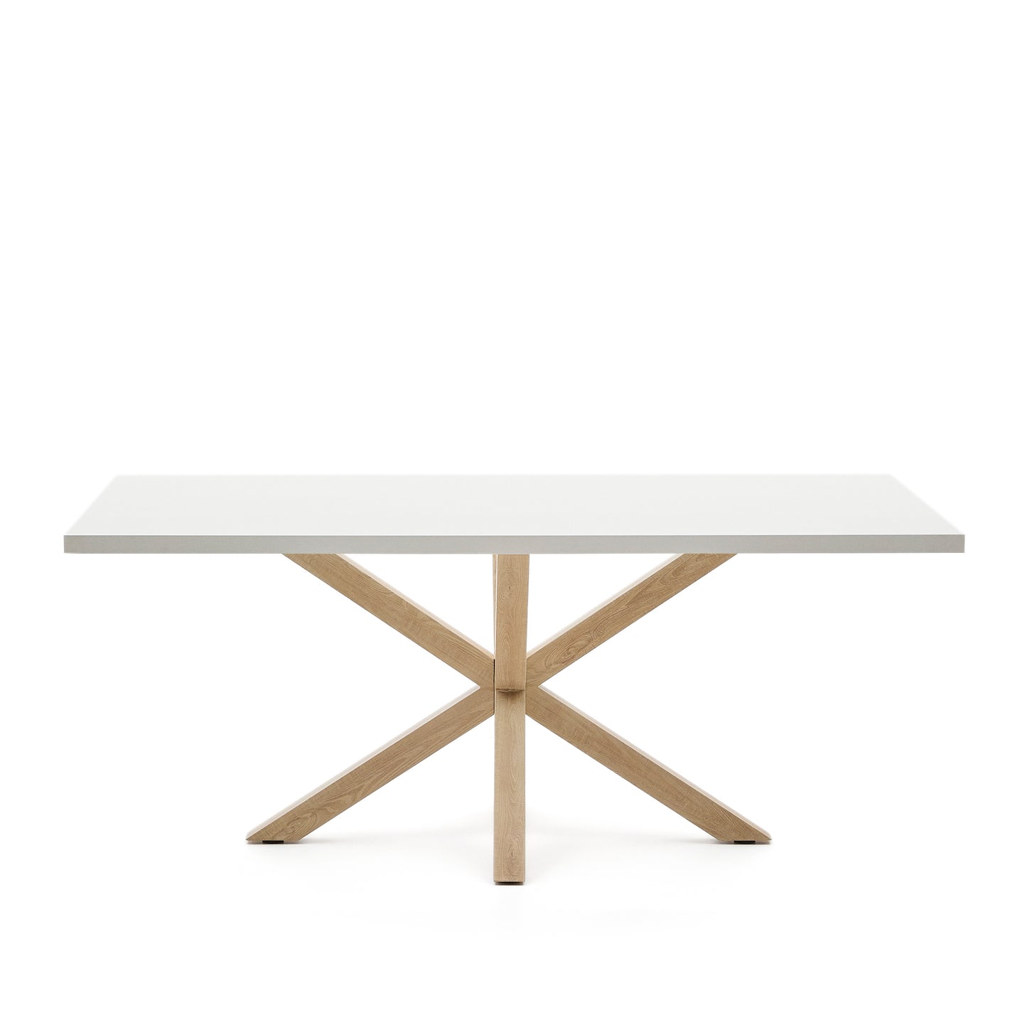 Kave Home Argo eettafel rechthoek 200x100 cm White/Natural