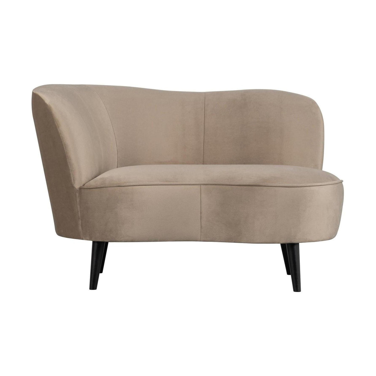 WOOOD Sara lounge fauteuil links velvet Khaki