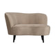 WOOOD Sara lounge fauteuil links velvet Khaki